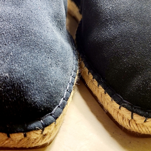 New Onia Zach Men's size 10 Navy blue suede leather espadrille casual shoe NWOB - Picture 3 of 8